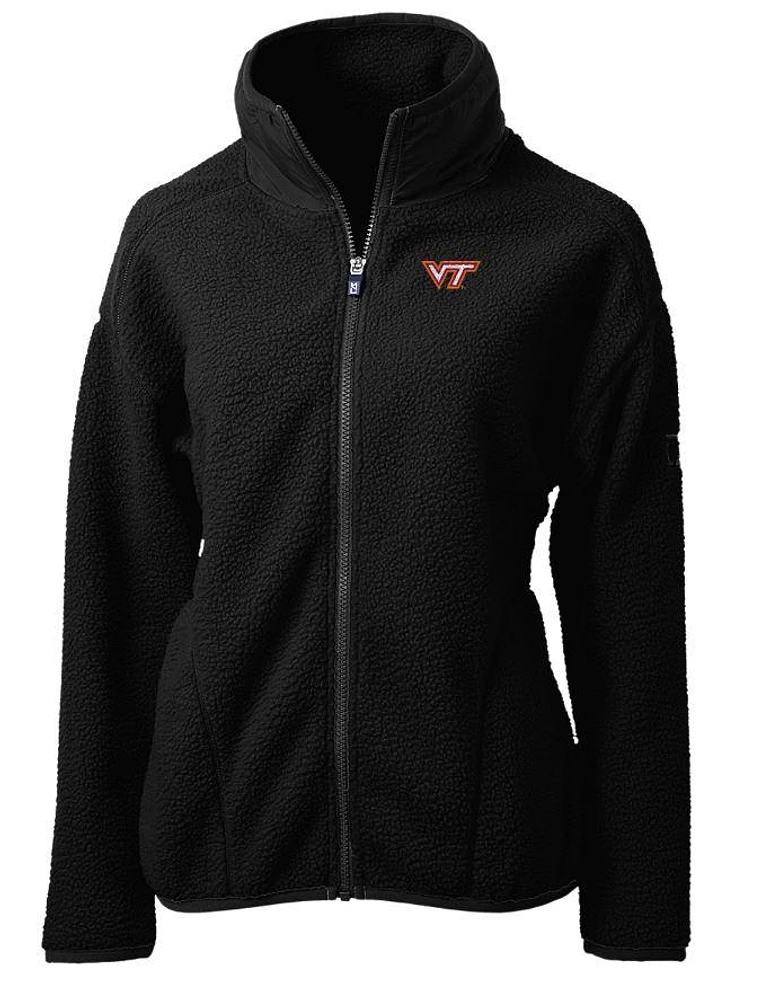 Virginia Tech Cutter & Buck Women's Cascade Sherpa Fleece Jacket