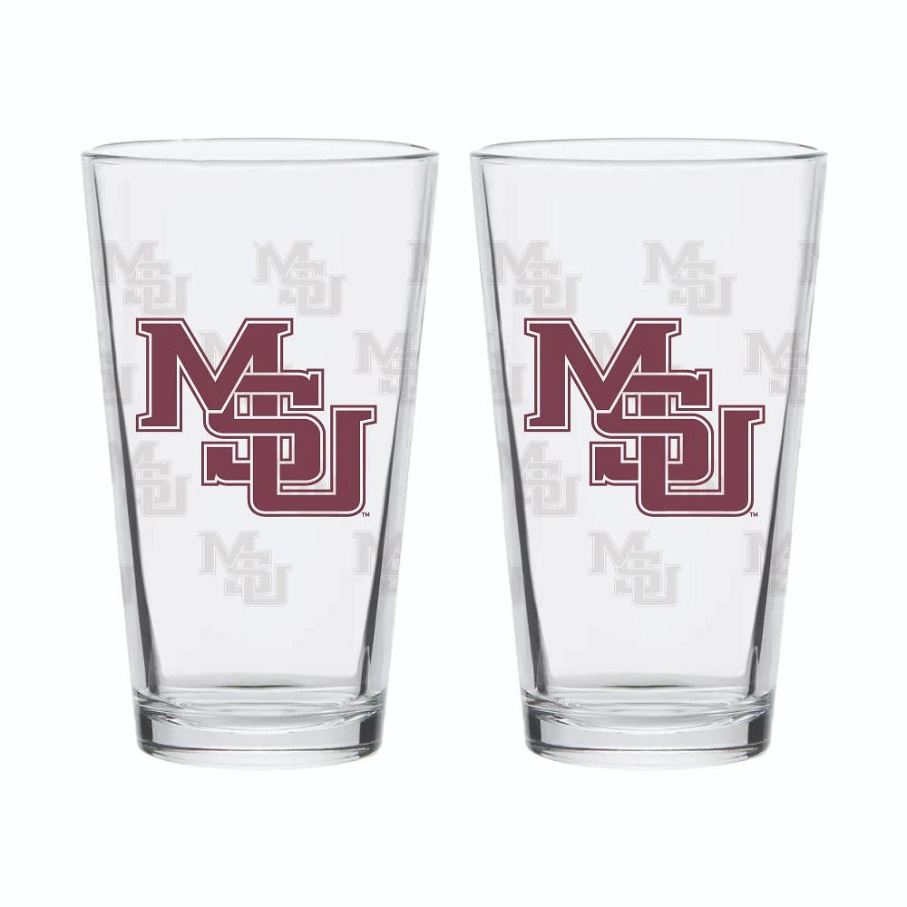 Mississippi State Vault 16 Oz XD CV Interlock MSU Pint Glass