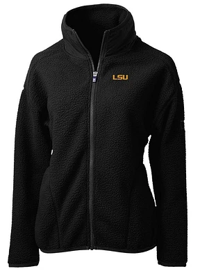 LSU Cutter & Buck Women's Cascade Sherpa Fleece Jacket