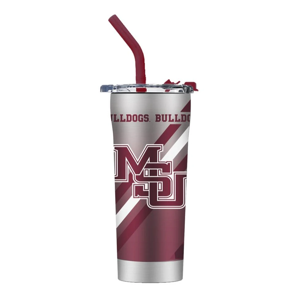 Mississippi State Vault Interlock MSU Straw Tumbler