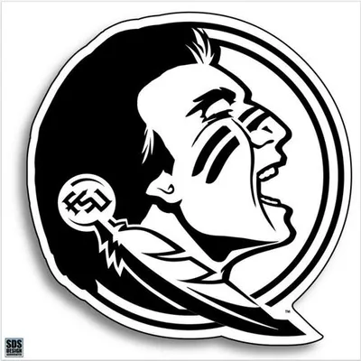  Florida State White Seminole Logo Decal (3 )