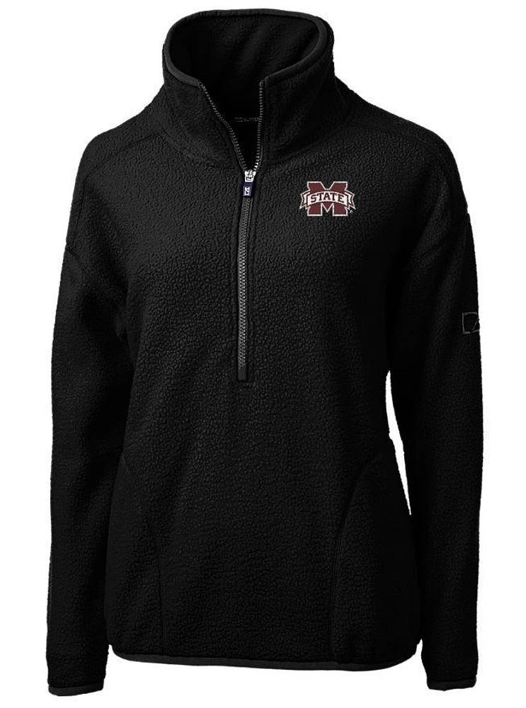 Mississippi State Cutter & Buck Women's Cascade Sherpa Fleece Pullover