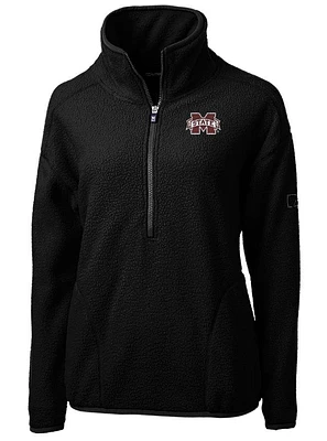 Mississippi State Cutter & Buck Women's Cascade Sherpa Fleece Pullover