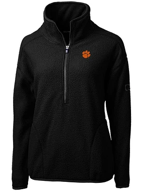 Clemson Cutter & Buck Women's Cascade Sherpa Fleece Pullover