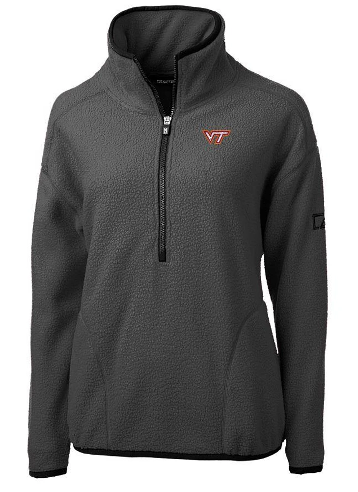 Virginia Tech Cutter & Buck Women's Cascade Sherpa Fleece Pullover