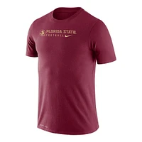 Florida State Nike Dri-Fit Legend Logo Wordmark Football Tee