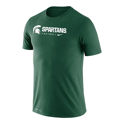 Michigan State Nike Dri-Fit Legend Logo Wordmark Football Tee