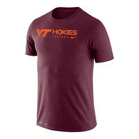 Virginia Tech Nike Dri-Fit Legend Logo Wordmark Football Tee