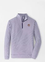 LSU Peter Millar Vault Perth Mini Stripe 1/4 Zip Pullover