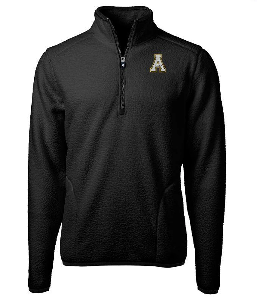 App State Cutter & Buck Men's Cascade Sherpa Fleece 1/4 Zip Pullover