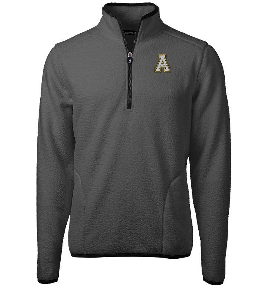 App State Cutter & Buck Men's Cascade Sherpa Fleece 1/4 Zip Pullover