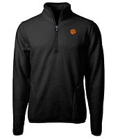 Clemson Cutter & Buck Men's Cascade Sherpa Fleece 1/4 Zip Pullover