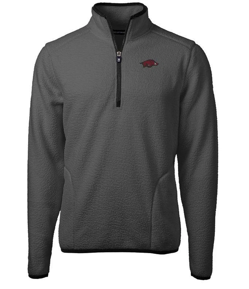 Arkansas Cutter & Buck Men's Cascade Sherpa Fleece 1/4 Zip Pullover