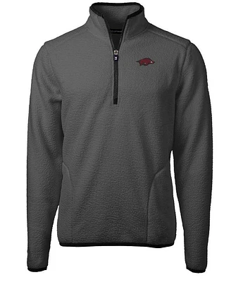 Arkansas Cutter & Buck Men's Cascade Sherpa Fleece 1/4 Zip Pullover