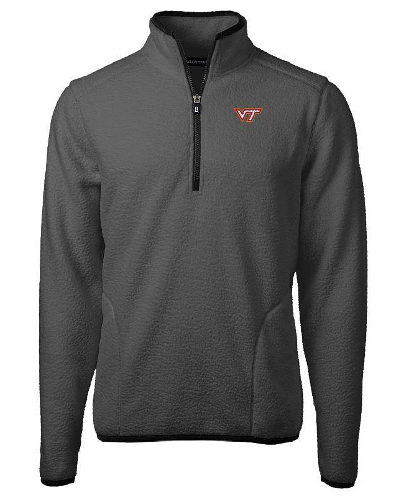 Virginia Tech Cutter & Buck Men's Cascade Sherpa Fleece 1/4 Zip Pullover