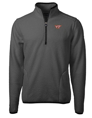 Virginia Tech Cutter & Buck Men's Cascade Sherpa Fleece 1/4 Zip Pullover