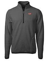 Virginia Tech Cutter & Buck Men's Cascade Sherpa Fleece 1/4 Zip Pullover