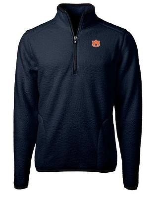 Auburn Cutter & Buck Men's Cascade Sherpa Fleece 1/4 Zip Pullover