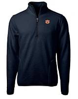Auburn Cutter & Buck Men's Cascade Sherpa Fleece 1/4 Zip Pullover