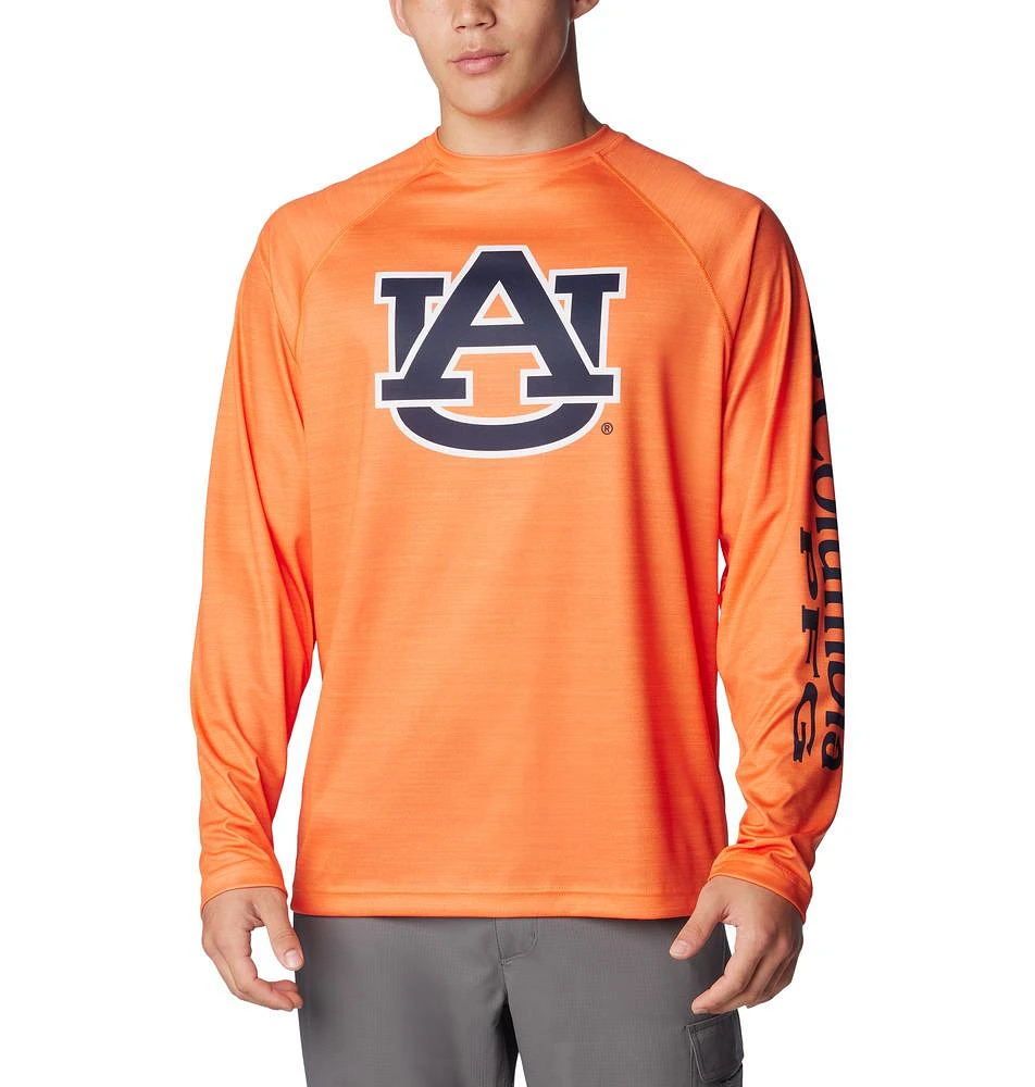 Auburn Columbia PFG Terminal Tackle Heather Long Sleeve Shirt