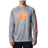 Clemson Columbia PFG Terminal Tackle Heather Long Sleeve Shirt