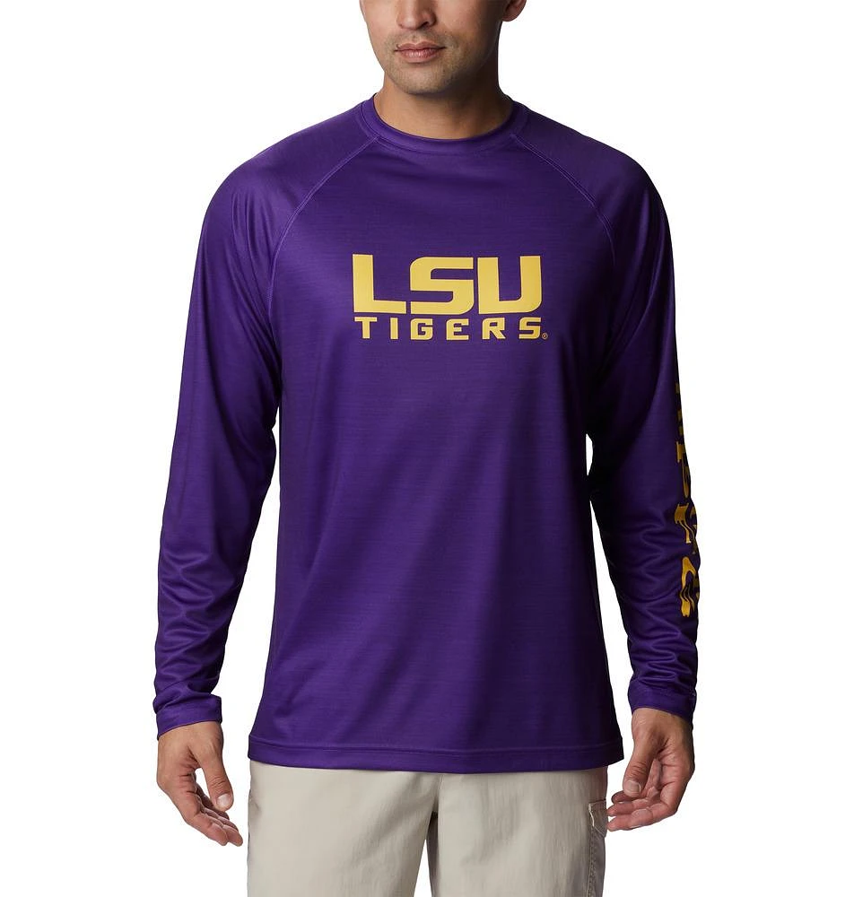 LSU Columbia PFG Terminal Tackle Heather Long Sleeve Shirt