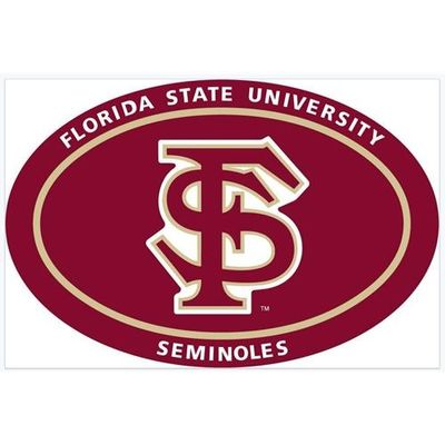  Florida State Fs Logo Oval Decal (6 )