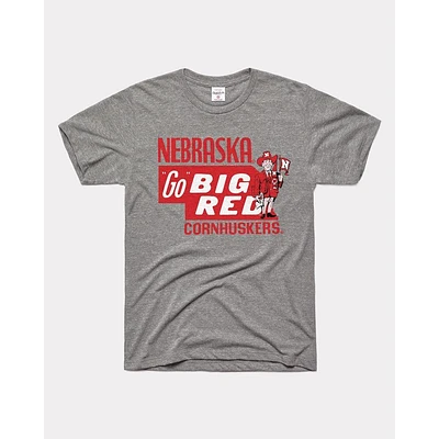 Nebraska Charlie Hustle Go Big Red Cornhuskers Tee