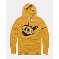 West Virginia Charlie Hustle Football State Hoodie