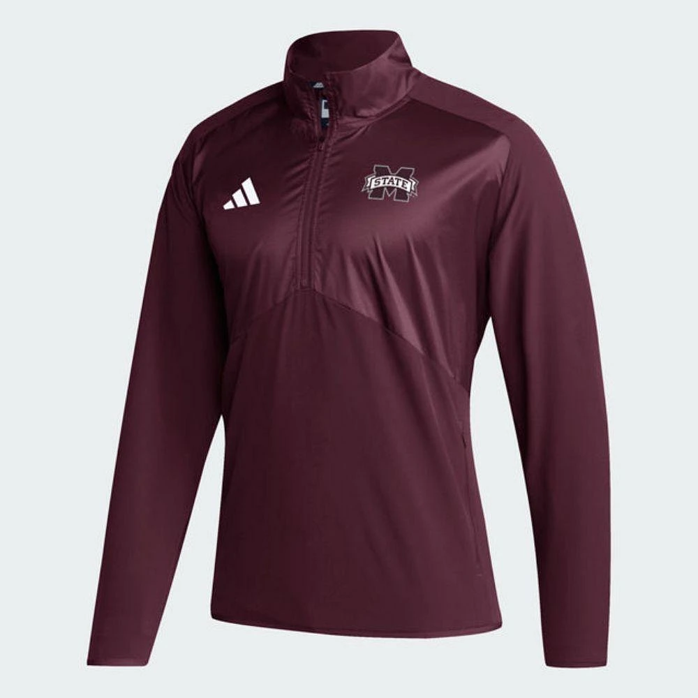 Mississippi State Adidas Sideline Woven 1/4 Zip Pullover