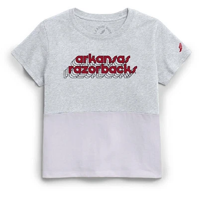 Arkansas League YOUTH Retro Shadow Outline Colorblock Tee