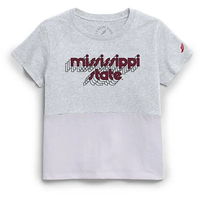 Mississippi State League YOUTH Retro Shadow Outline Colorblock Tee