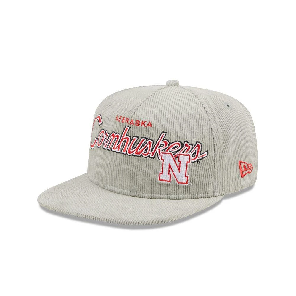 Nebraska New Era Corduroy Golfer Snapback Cap