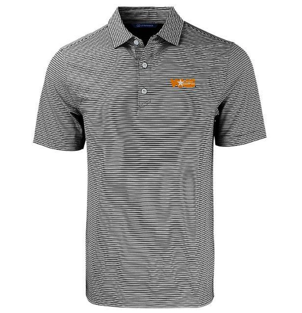 Tennessee Cutter & Buck Vol Star Eco Forge Double Stripe Polo