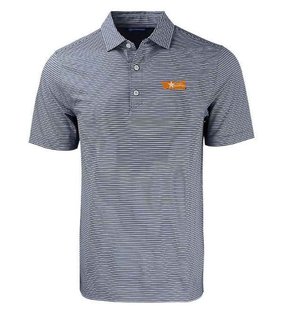 Tennessee Cutter & Buck Vol Star Eco Forge Double Stripe Polo