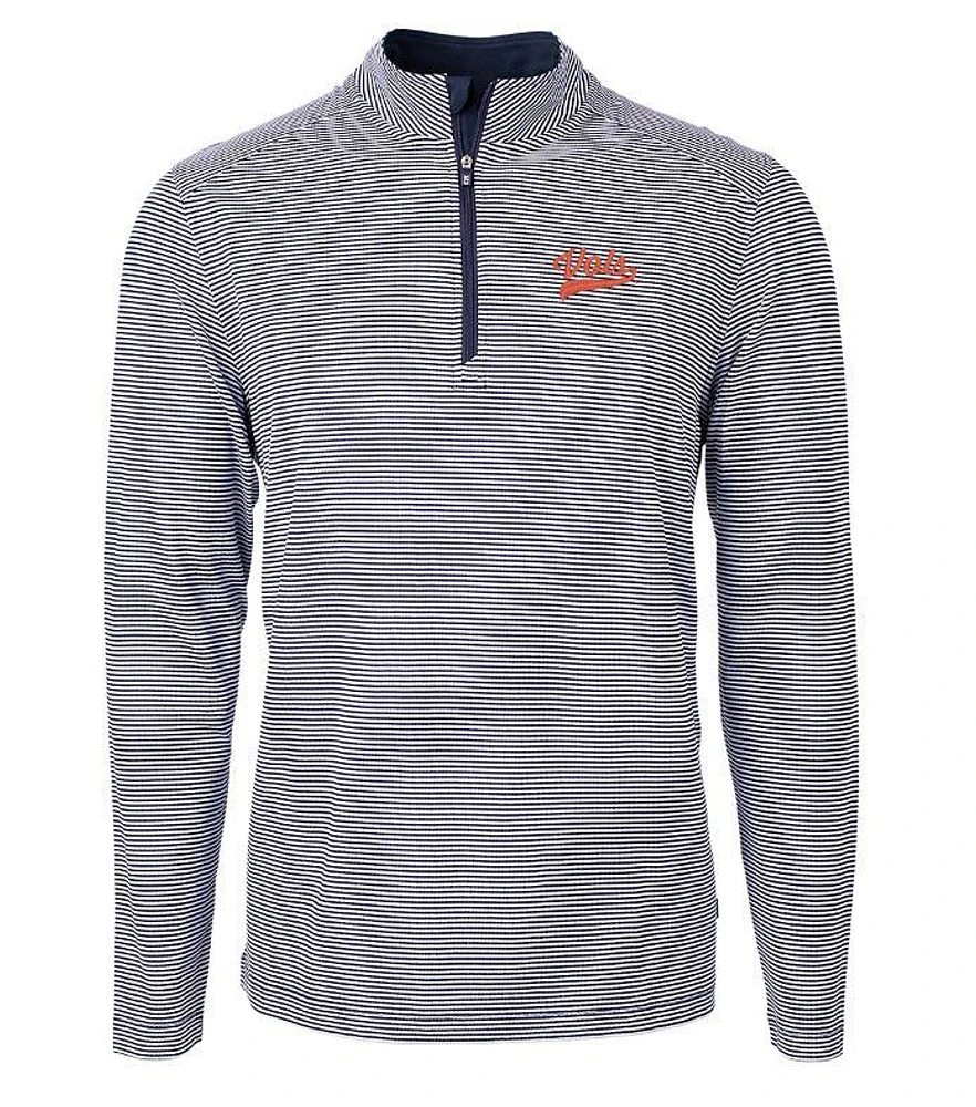 Tennessee Cutter & Buck Vol Script Virtue Eco Micro Stripe Pullover