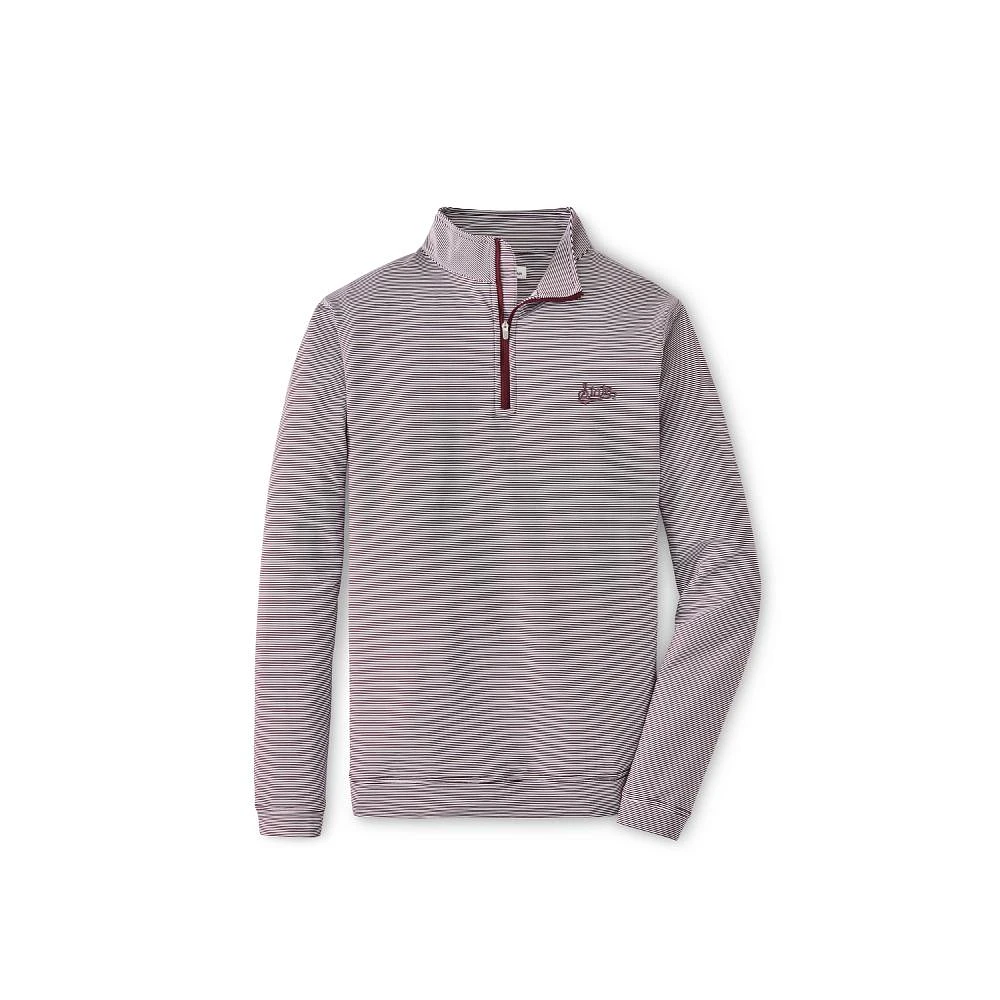 Mississippi State Peter Millar Vault Perth Mini Stripe 1/4 Zip Pullover