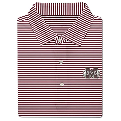 Mississippi State Turtleson Edward Stripe Performance Polo