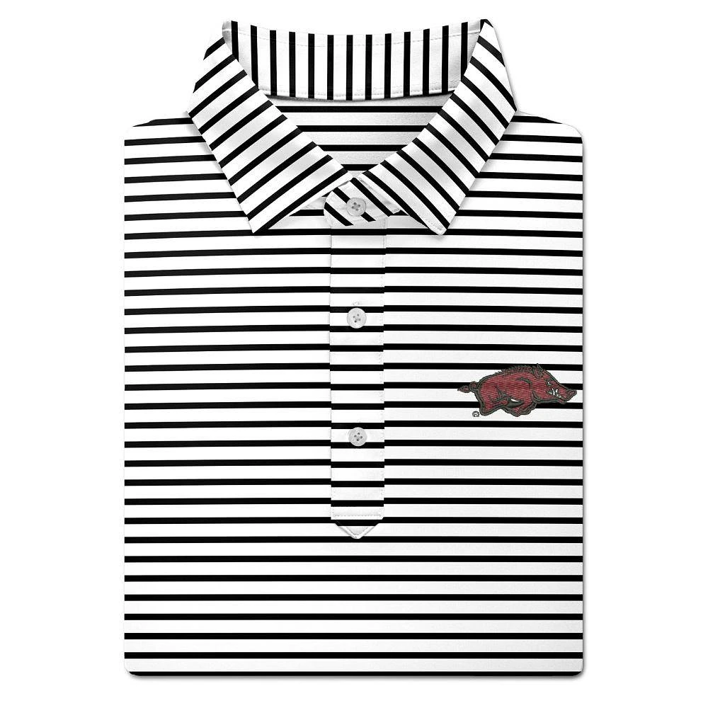 Arkansas Turtleson Gus Stripe Performance Polo