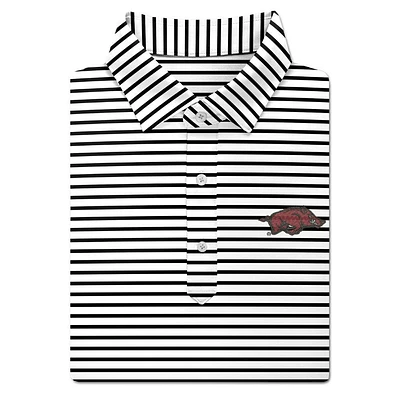 Arkansas Turtleson Gus Stripe Performance Polo