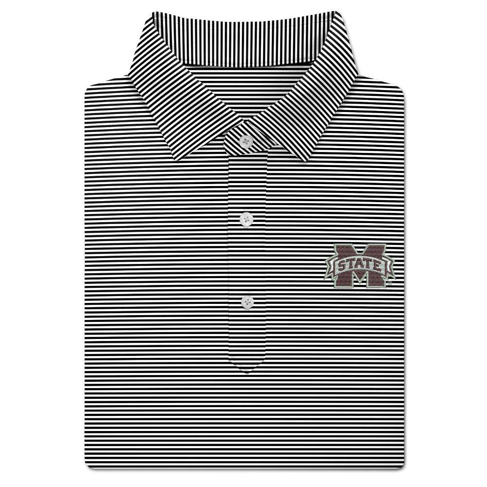 Mississippi State Turtleson Carter Stripe Performance Polo