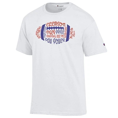 Clemson Champion Football Typeface Tee