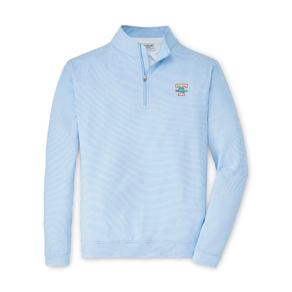 Tennessee Peter Millar Lady Vols Perth Mini Stripe 1/4 Zip Pullover