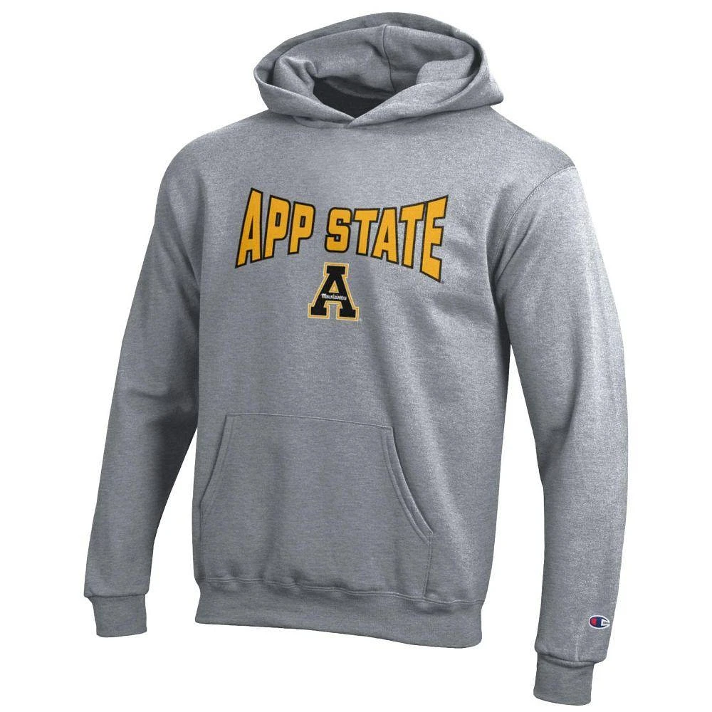 App State Champion YOUTH Wordmark Over Logo Hoodie