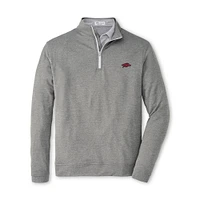 Arkansas Peter Millar Perth Melange Quarter-Zip Pullover