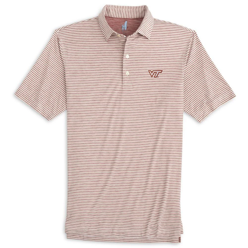 Virginia Tech Johnnie-O Seymour Striped Polo