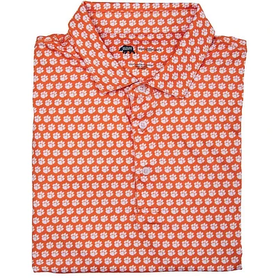 Clemson Onward Reserve Allover Paw Polo