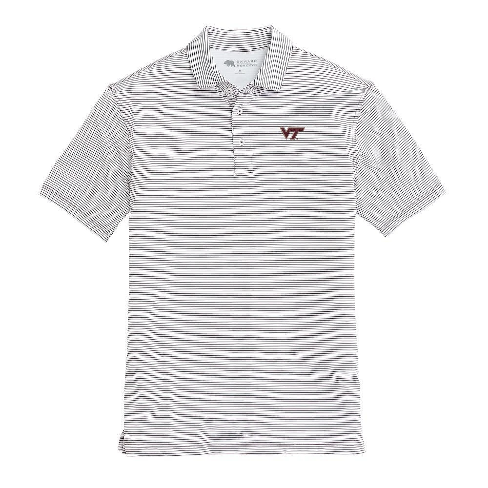 Virginia Tech Onward Reserve Birdie Stripe Polo