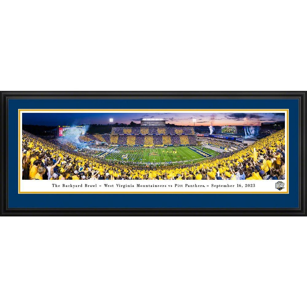 West Virginia 2023 Backyard Brawl Stripe the Stadium Deluxe Frame 18