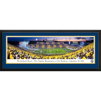 West Virginia 2023 Backyard Brawl Stripe the Stadium Deluxe Frame 18